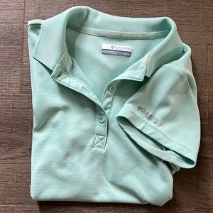Columbia sea foam tennis/golf polo